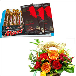 "Flowers , Choco Thali - Click here to View more details about this Product